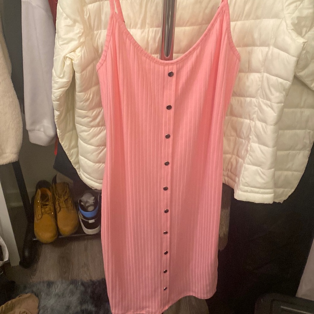 Pink slim dress